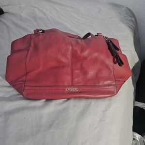 Coach Red Leather Women's Bag